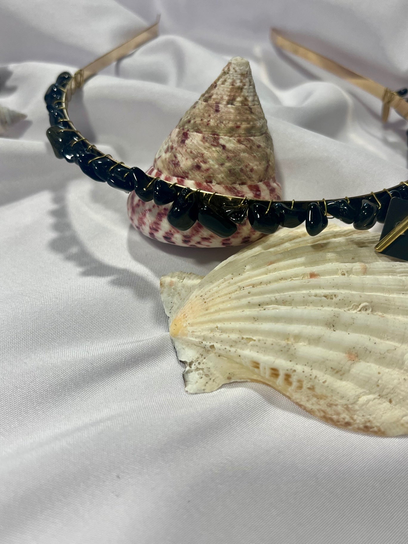 Obsidian Shield Headband – Crystal Protection Crown