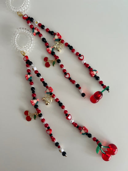 Cherry car mirror charm 