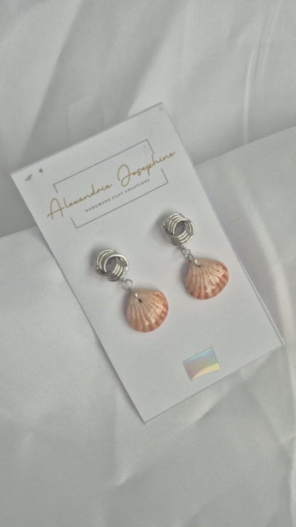 Silver Button Stud Earrings