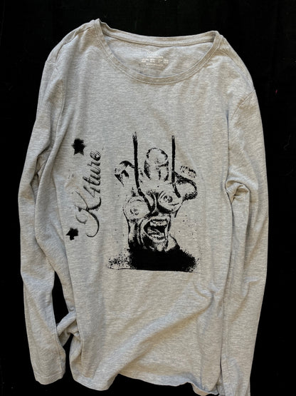 K4TURE ‘stop staring at my breasts!’ long sleeve top (Size 2XL)