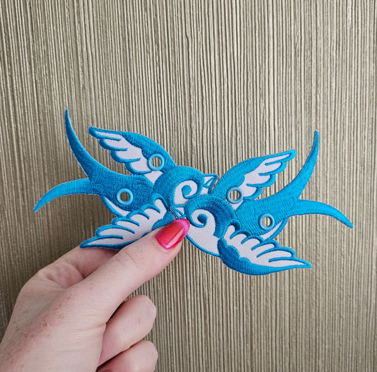 Bright Blue Swallow Duo Lace Accessories