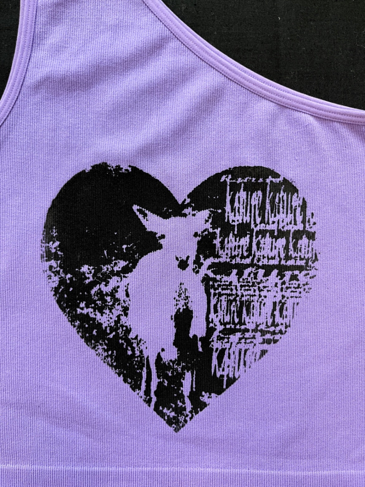 K4TURE one shoulder lilac deer top (Size M)