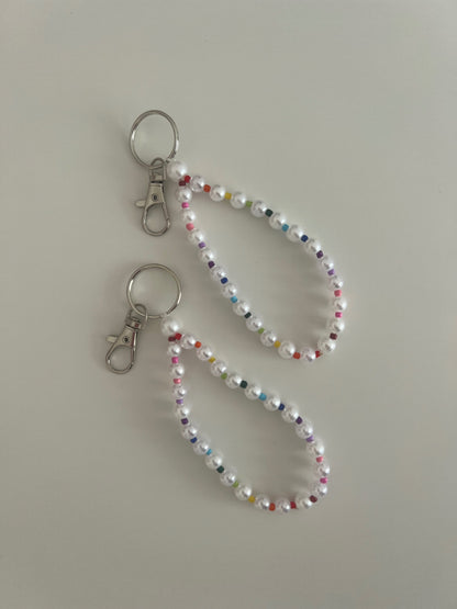 Pearl sprinkle keyring 