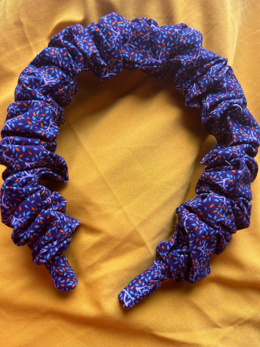 Scrunchie Headband - Opulent Leaves 