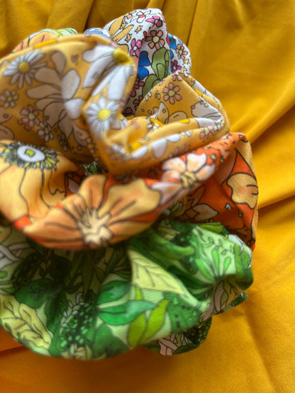 Scrunchie Set - Rainbow Garden Citrus