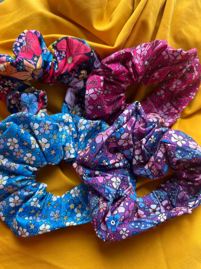 Scrunchie Set - Rainbow Garden Magenta 
