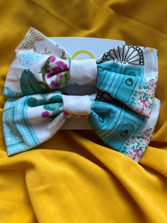 Hair Bow Clips - Mediterranean Medley
