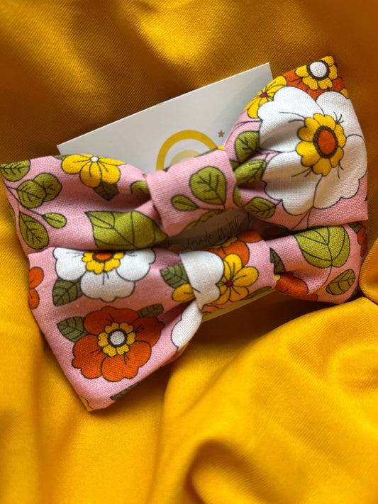 Hair Bow Clips - Vintage Flowers