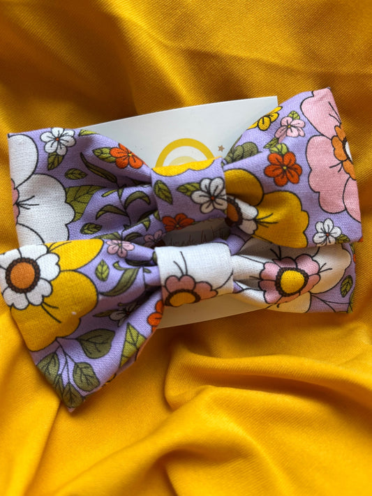 Hair Bow Clips - Vintage Flowers