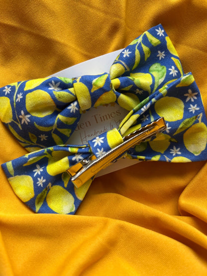 Hair Bow Clips - Zesty Lemon