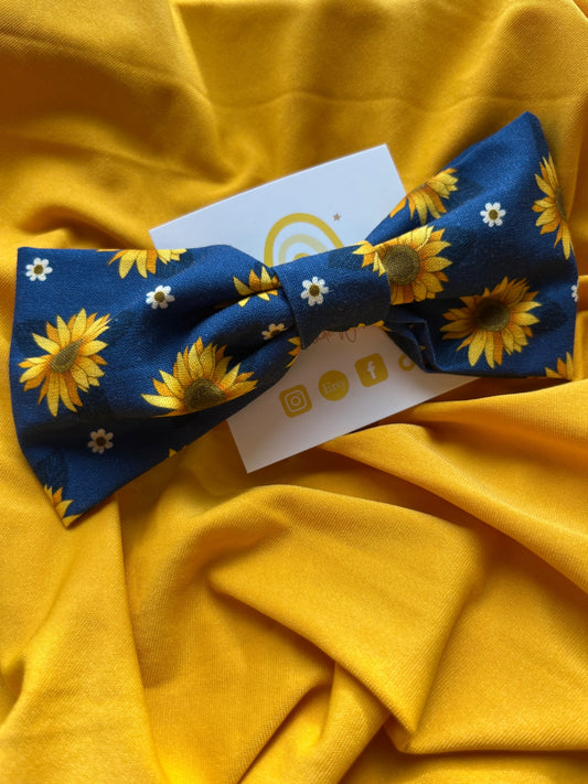 Hair Bow Clip - Golden Sunflower 