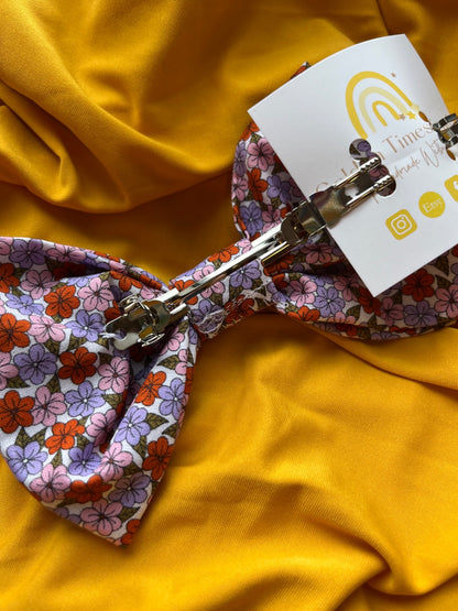 Hair Bow - Vintage Flowers