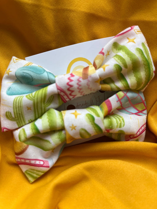 Hair Bow Clips - Disco Cowgirl