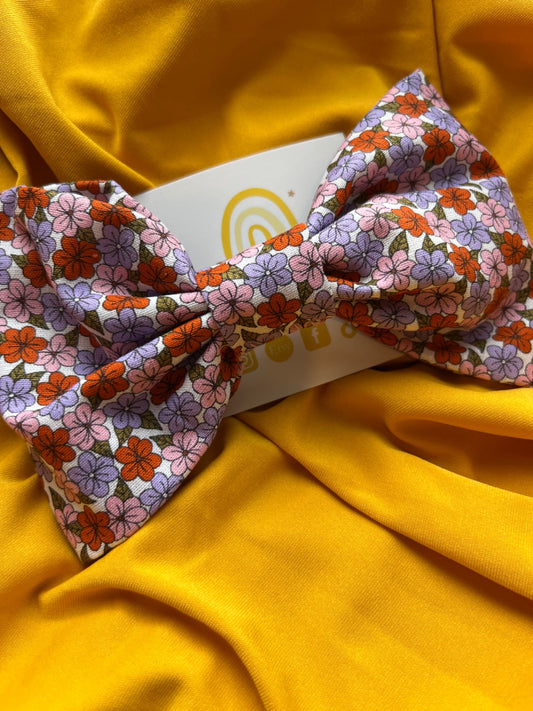 Hair Bow - Vintage Flowers