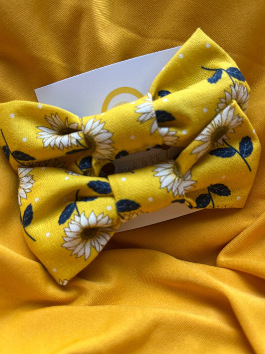 Hair Bow Clips - Golden Sunflower 
