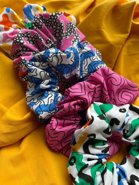 Scrunchie Set - Abstract Doodles