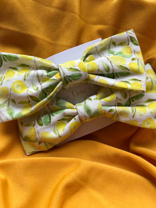 Hair Bow Clips - Zesty Lemon
