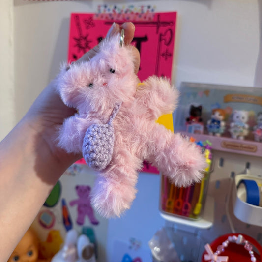 PINK  MORU DOLL KEYCHAIN