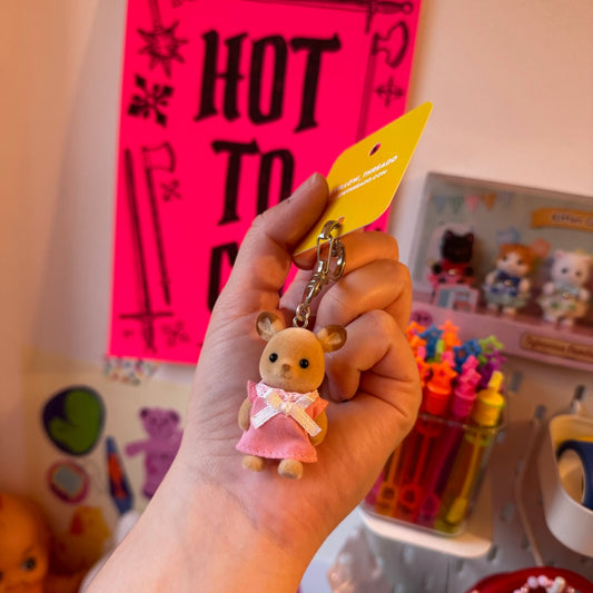 BABY BOW DEER KEYCHAIN