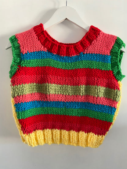 Rainbow Stripe Heart Tank