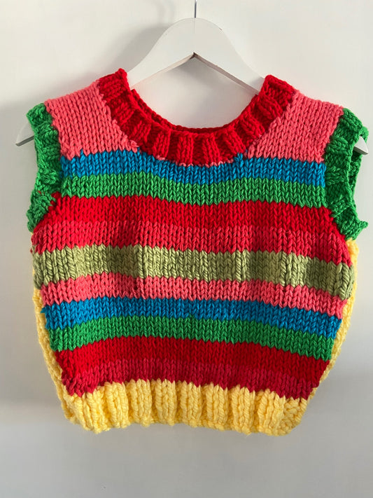 Rainbow Stripe Heart Tank