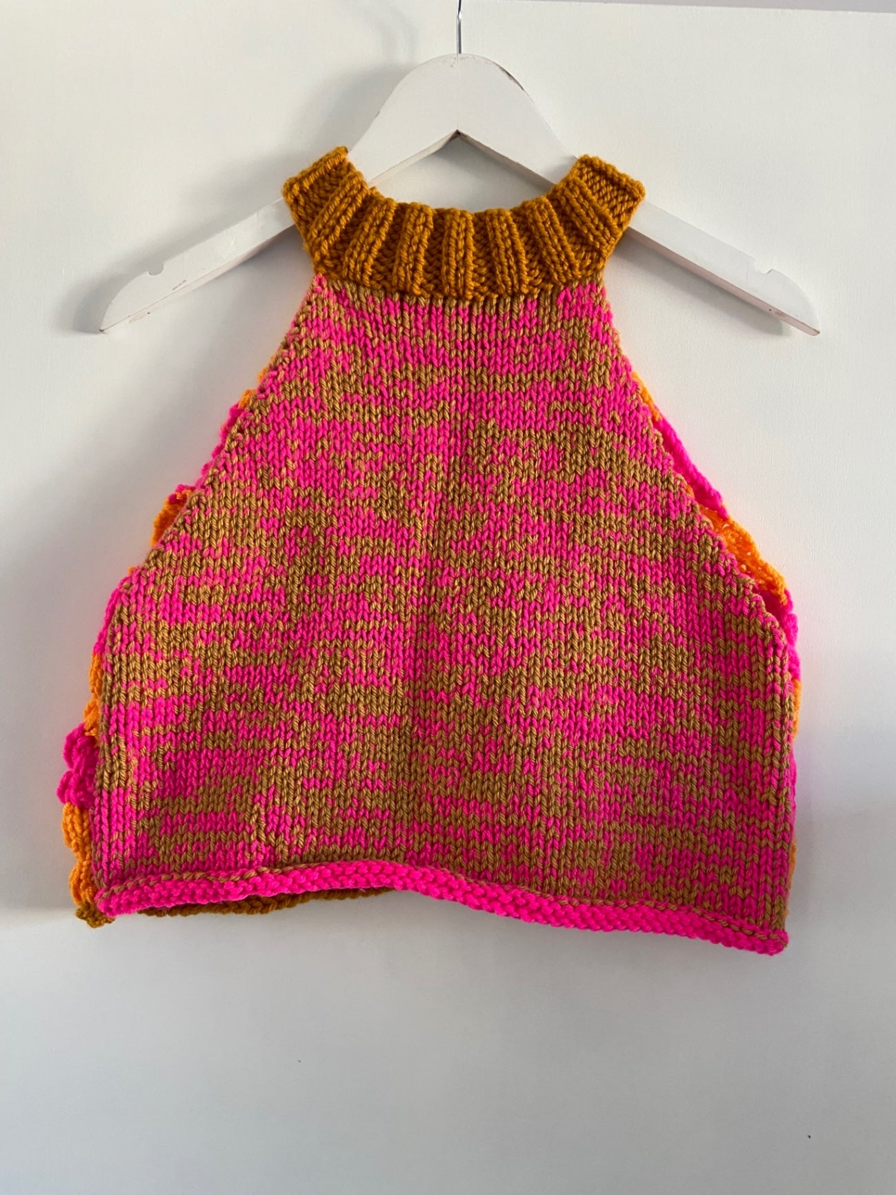 Pink & Yellow Bubble Knit Tank