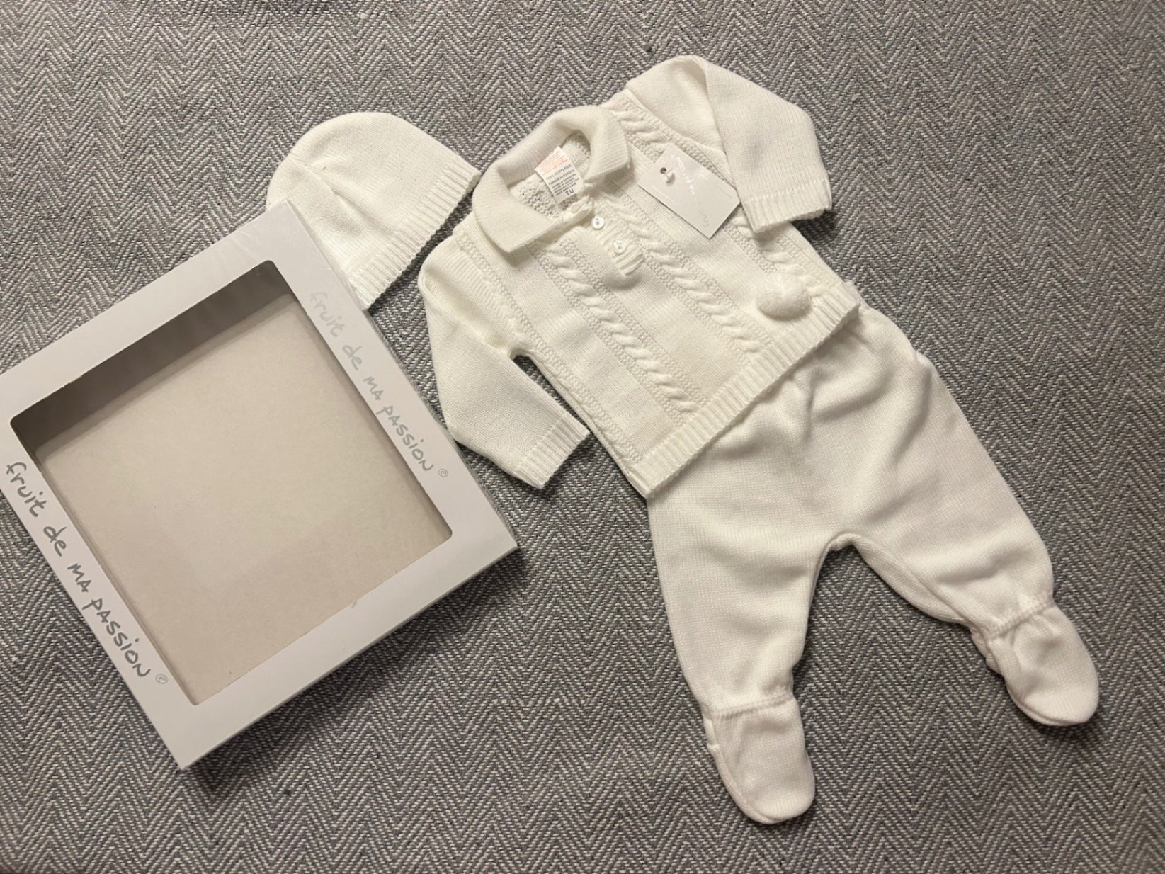 0-3m White Three Piece Box Set