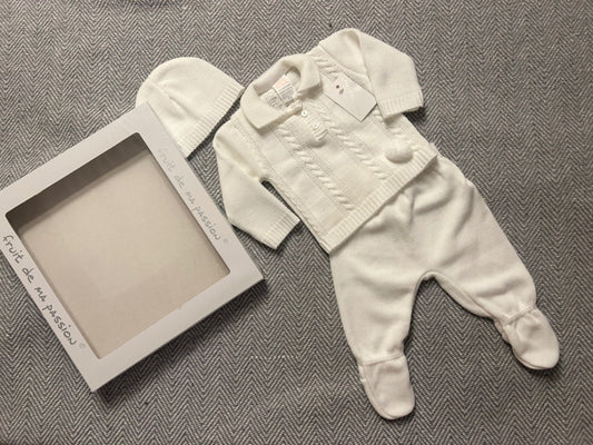 0-3m White Three Piece Box Set