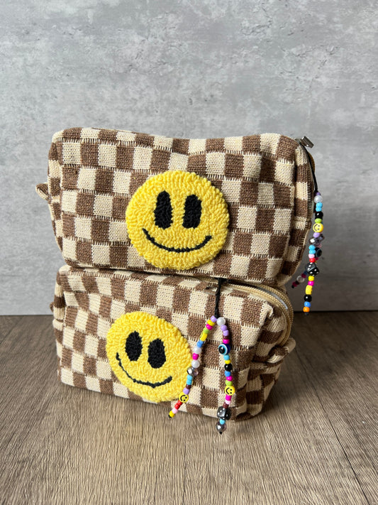 Brown Checkered Bag