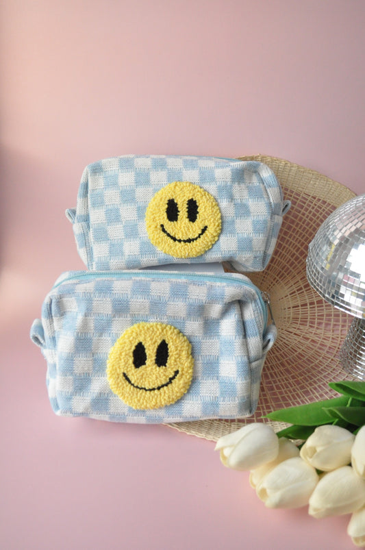 Light Blue Checkered Bag