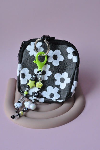 Floral Pouch Bag Charm