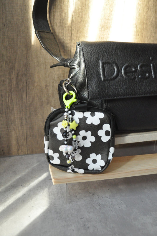Floral Pouch Bag Charm