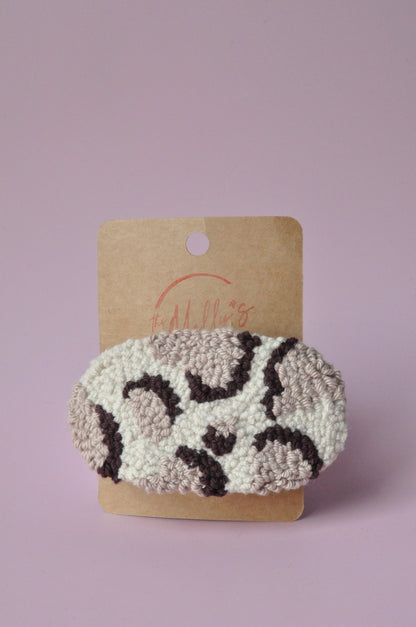 Leopard Tufted Hair Clip