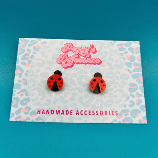 Ladybird stud earrings