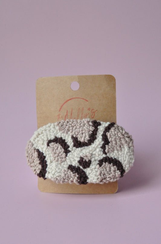 Leopard Tufted Hair Clip
