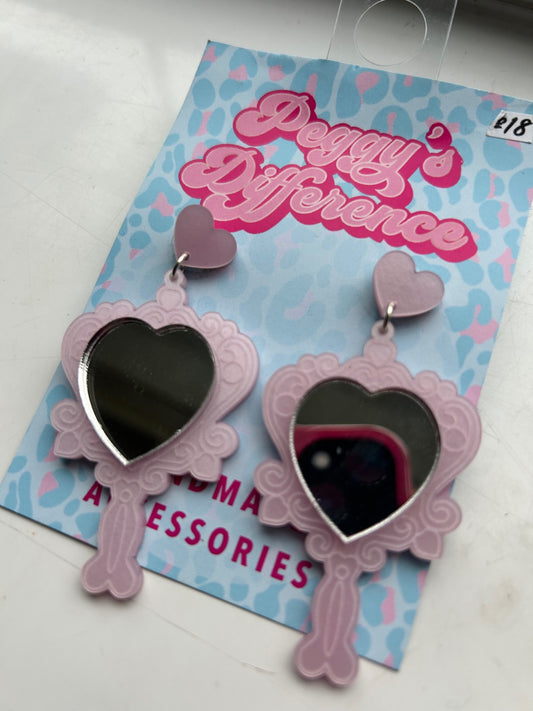 Princess mirror earrings