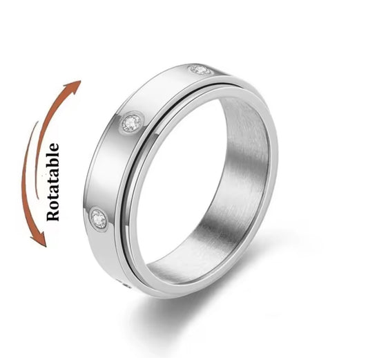 ✨ Silver Serenity Spinner Ring Size 11 ✨