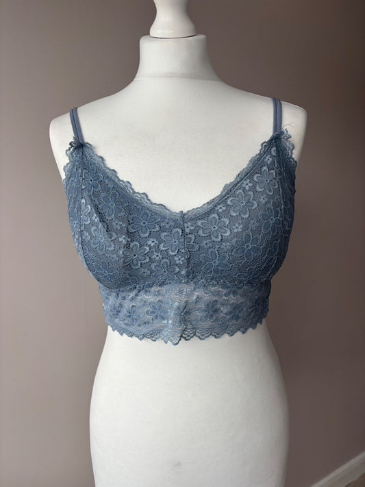 Blue bralette top
