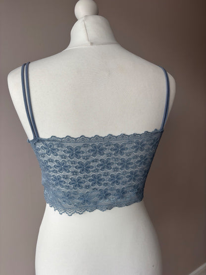 Blue bralette top