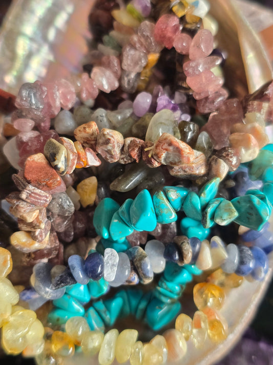 Crystal chip bracelet