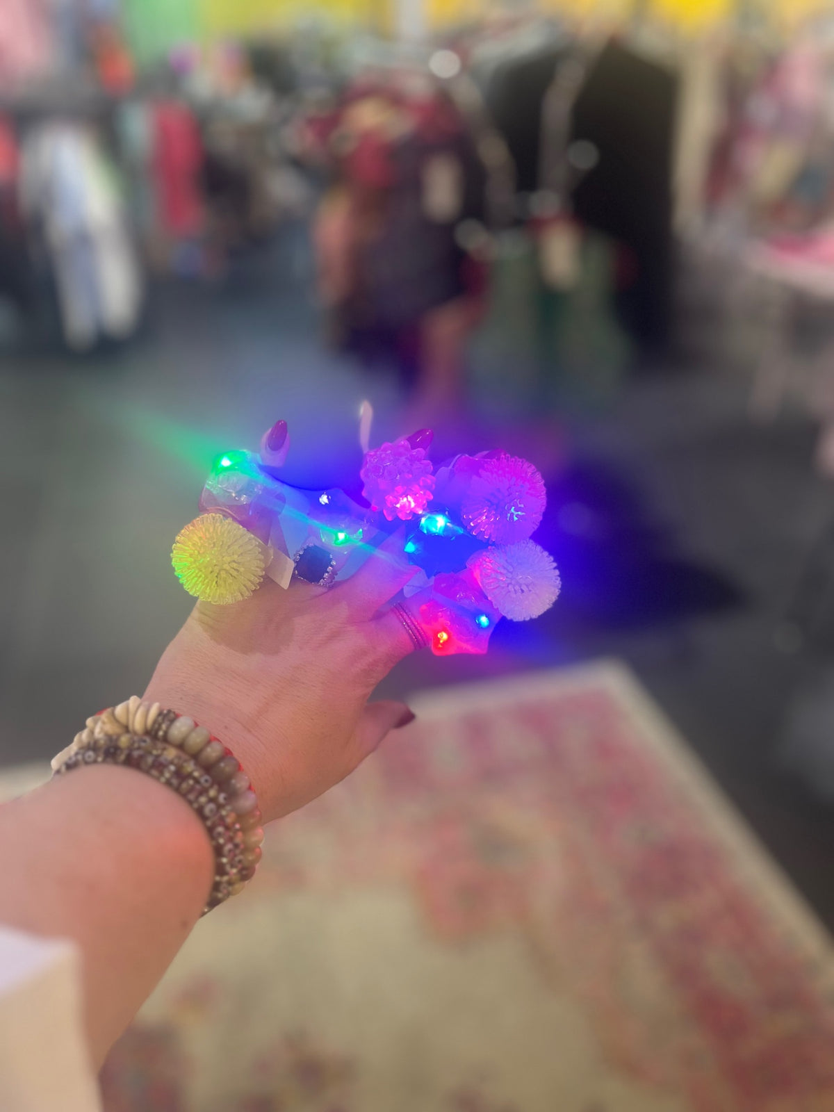 🐾 Light-Up Animal Rings – One Size
