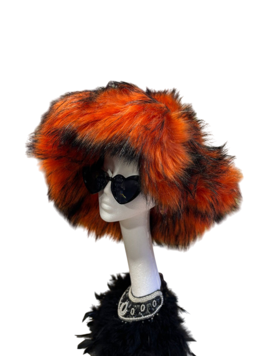 Faux Fur Orange Hat