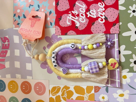 Lilac Brat Rainbow Car Charm