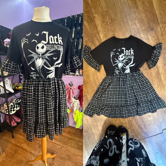 Nightmare before Christmas reworked baby doll dress with pockets