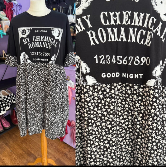 My Chemical Romance rework Dress stars and hearts pattern