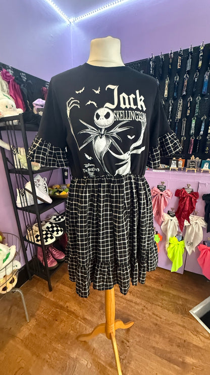 Nightmare before Christmas reworked baby doll dress with pockets