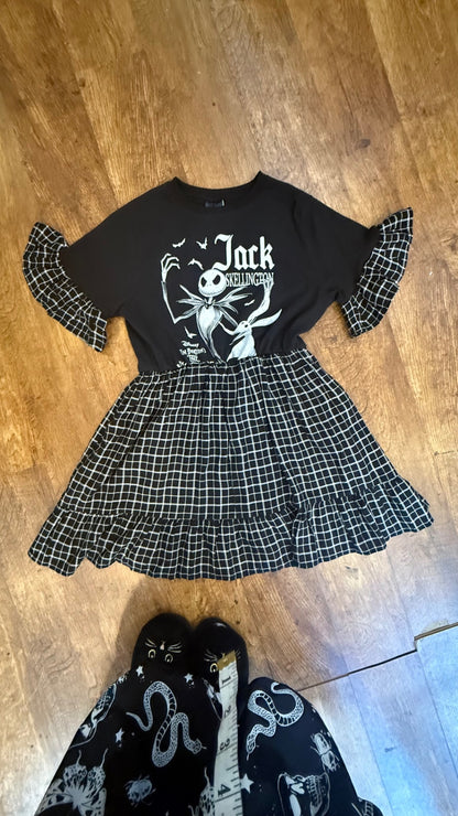 Nightmare before Christmas reworked baby doll dress with pockets
