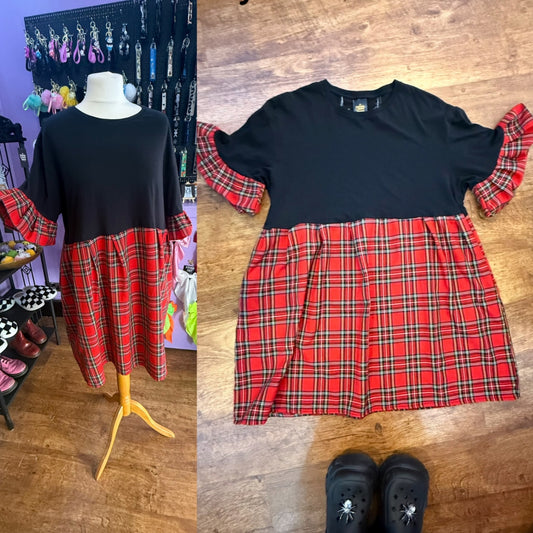 Reworked tartan dress