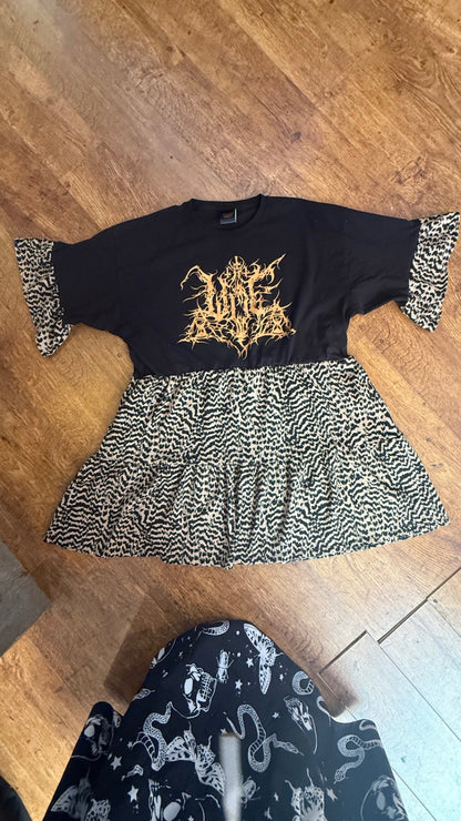 WOE death metal reworked babydoll dress with pockets 