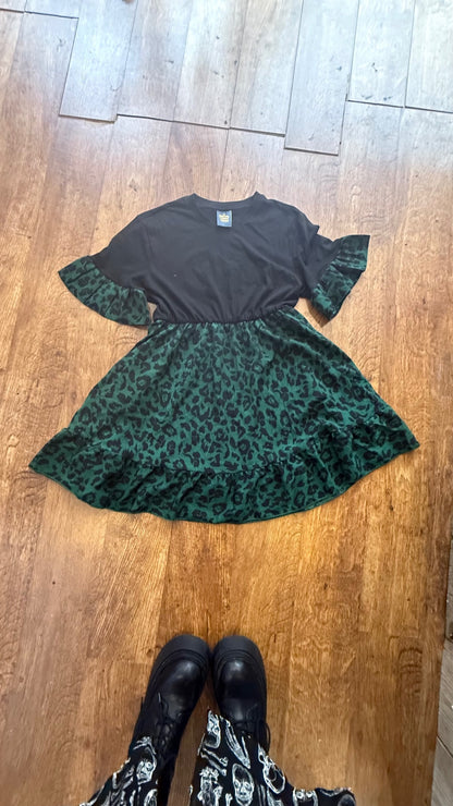 Reworked leopard print dress